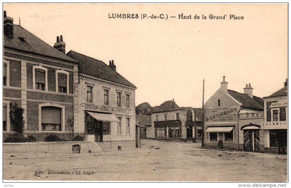 LUMBRES ,HAUT DE LA GRAND'PLACE ,MAGASINS,DETAILS A VOIR !!  REF 36299 - Lumbres