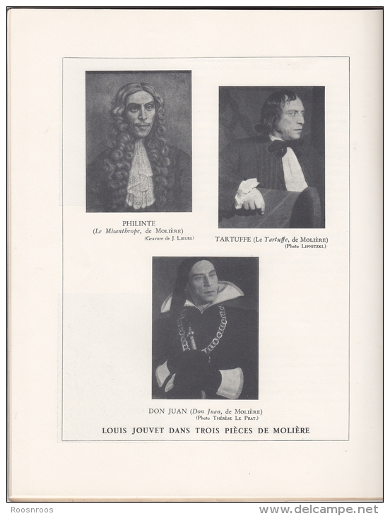 PLAQUETTE SOUVENIR AMERICAN NATIONAL THEATRE ACADEMY COMPAGNIE DRAMATIQUE LOUIS JOUVET 1951 (?) - Cinéma & Theatre