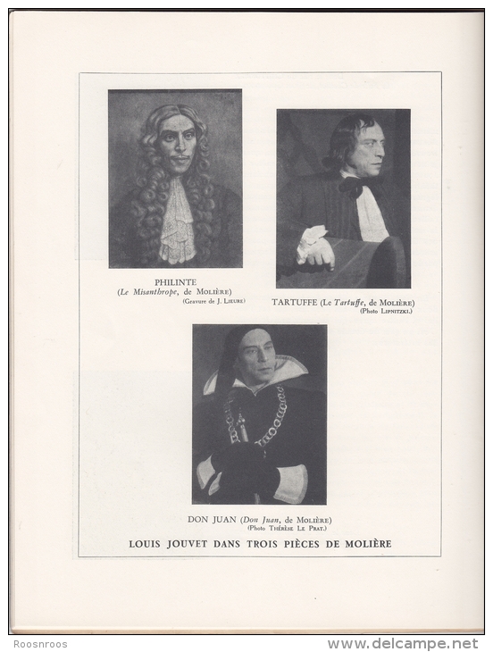 PLAQUETTE SOUVENIR AMERICAN NATIONAL THEATRE ACADEMY COMPAGNIE DRAMATIQUE LOUIS JOUVET 1951 (?) - Cinéma & Théatre