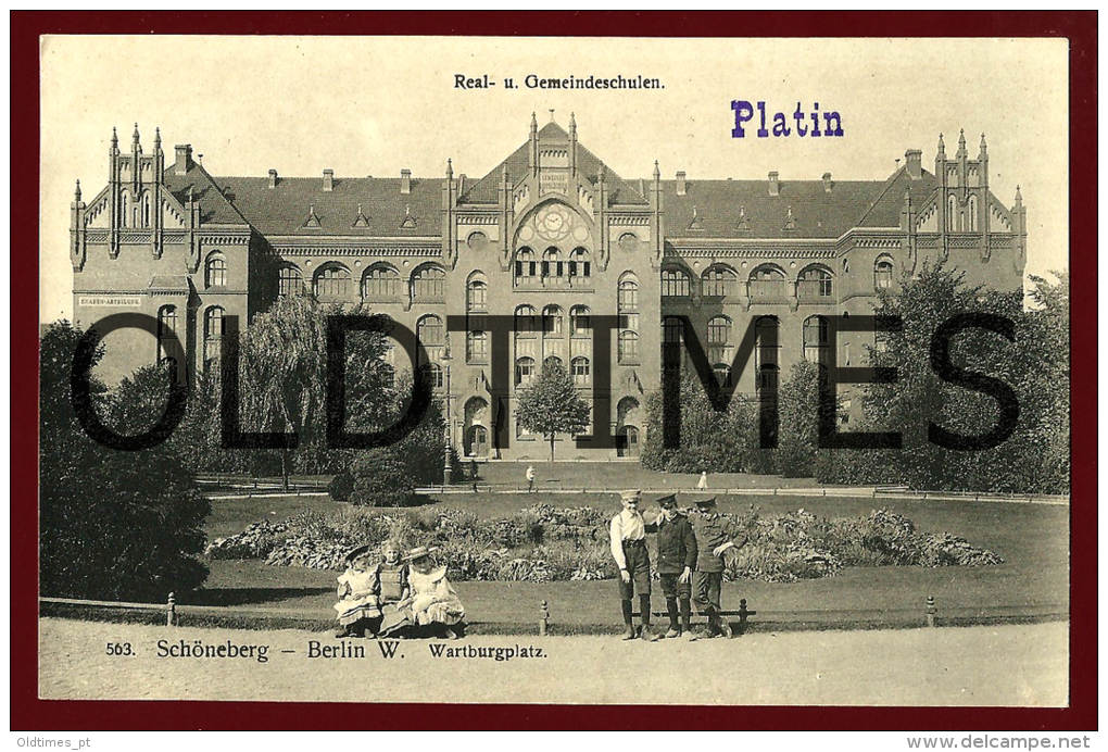 BERLIN - SCHONEBERG - WARTBURGPLATZ - GEMEINDESCHULEN -1910 PC - Schoeneberg