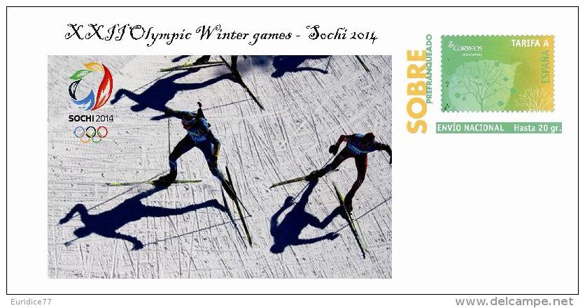 Spain 2014 - XXII Olimpics Winter Games Sochi 2014 Special Prepaid Cover - Winter 2014: Sochi