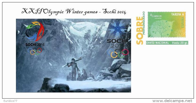 Spain 2014 - XXII Olimpics Winter Games Sochi 2014 Special Prepaid Cover - Winter 2014: Sotschi