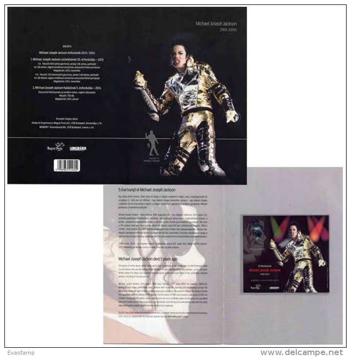 HUNGARY-2014.Commemorative Sheet -  5th Anniversary Of The Death Of Michael Jackson MNH!! NEW!! - Hojas Conmemorativas
