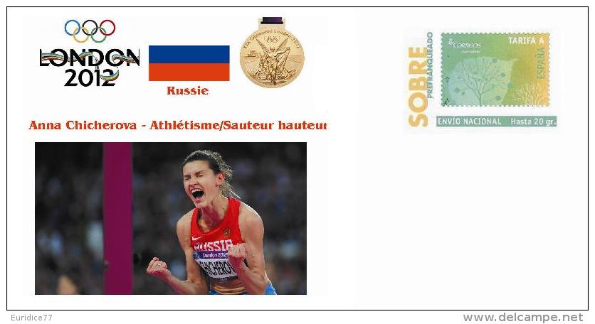 Spain 2014 - Olympic Summer Games London 2012 - Russia Gold Medals Special Prepaid Cover - Summer 2012: London