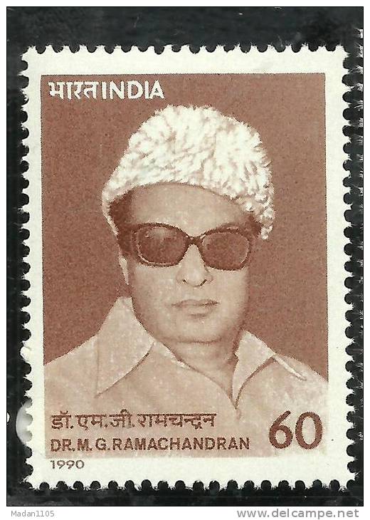 INDIA, 1990, M. G. Ramachandran, (1917-1987), Actor And Chief Minister,  MNH, (**) - Neufs