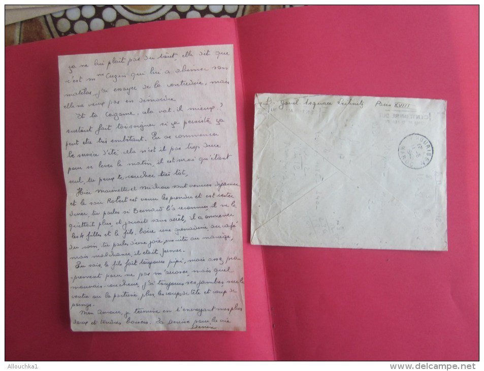 1949 Lettre D'Amour "enflammée "de Hyéres &gt;1er Maître Pilote Gouel Base Aérienne Navale (B.A.N ) KOUIBGA (Maroc) - Lettres & Documents