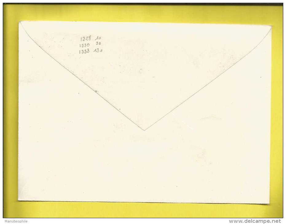 Lettre BULGARIE PREMIER JOUR Théme POISSONS Timbres N°s 1328, 1330, 1333 Oblit 10 VI 1965 Voir Scans - Briefe U. Dokumente