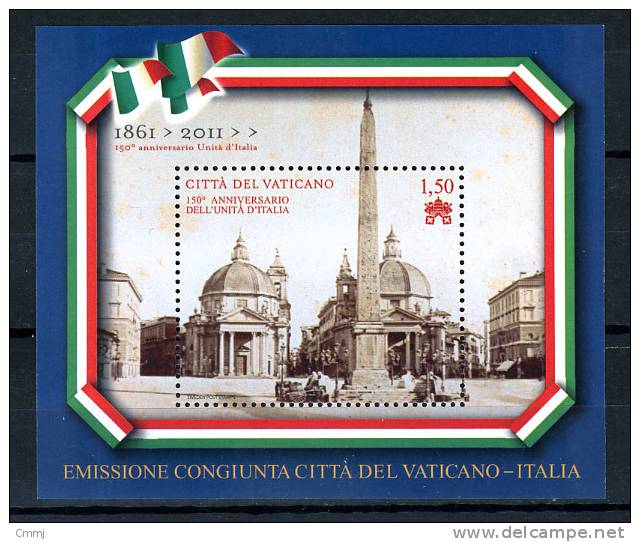 2011 - VATICANO - VATIKAN -  Sass. BF. 100 - MNH -  Mint - Blocs & Hojas