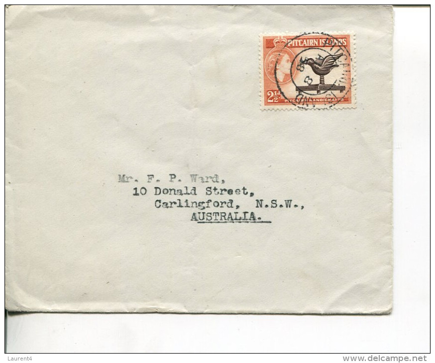 (222) Pitcairn Island To Australia Cover Posted In 1958 (from Fred Christian) - Pitcairninsel