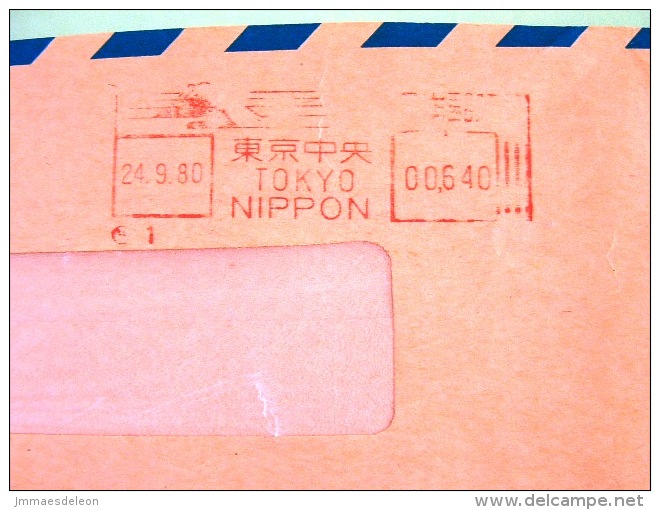 Japan 1980 Bank Registered Cover - Machine Franking - Mountain - Lettres & Documents