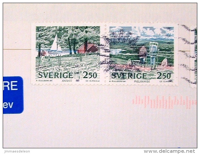 Sweden 2013 Cover To Nicaragua - Tourism Sailing Boat Hiking - Storia Postale