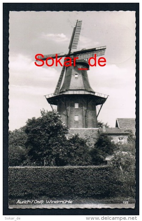 AK Aurich, Ostfriesland 1964, Windmühle Moulin, Windmill, Niedersachsen - Aurich