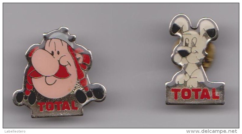 OBELIX IDEFIX Un Lot De 2 Pin's Pour TOTAL - Pins