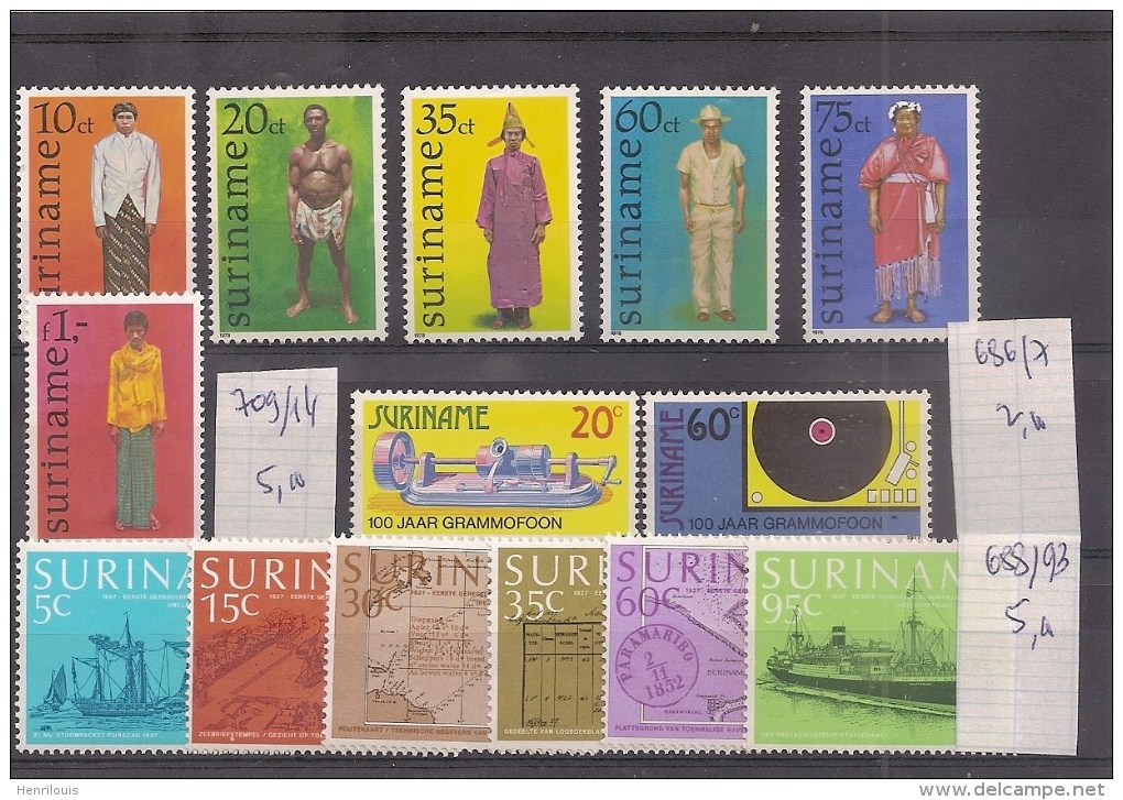 SURINAM / SURINAME   Timbres Neufs ** 1978    (ref 1158 ) - Surinam