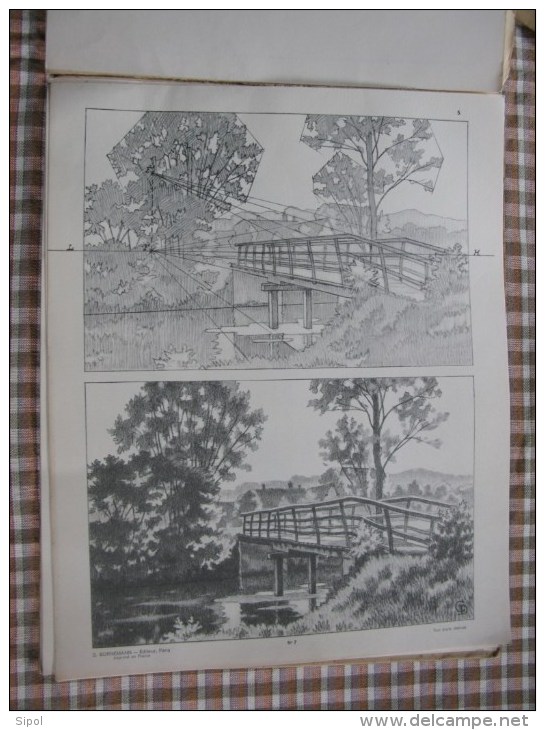 Le Dessin Enseigné Par L Exemple -Etude Du Paysage N°7 Exercices De Perspective Par Constant Duval - Innendekoration