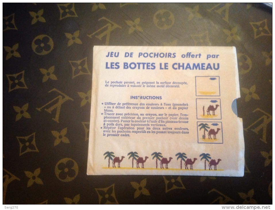 Jeu De Pochoirs  Offerte Par Les Botte Le Chameau - Publicités