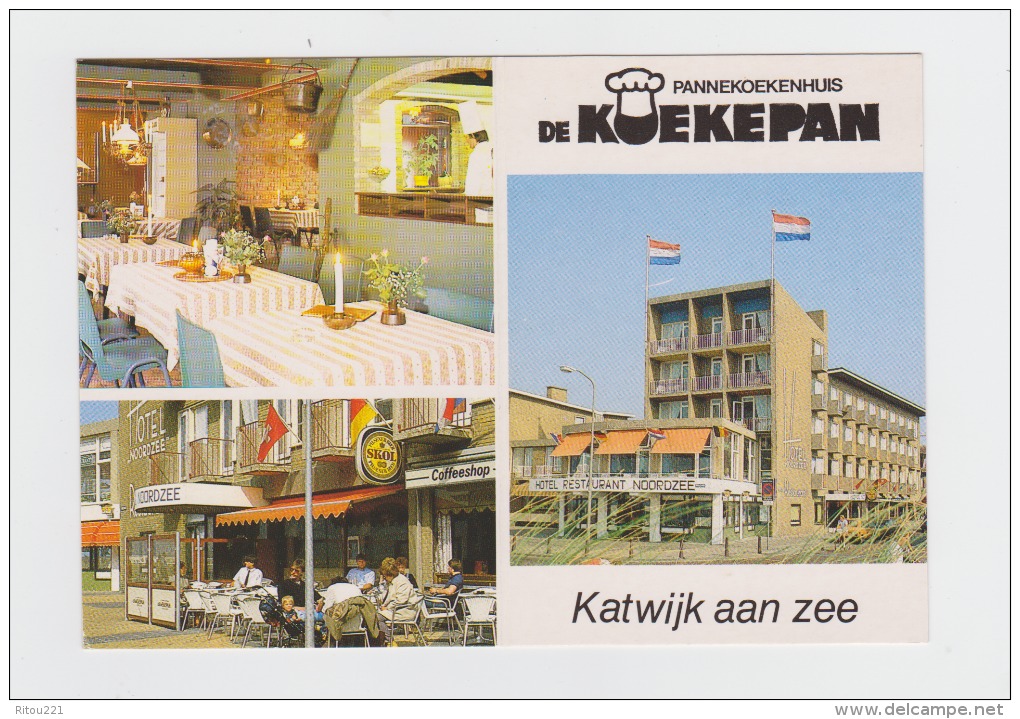 Carte Publicité - Katwijk Aan Zee, Hotel Restaurant NOORDZEE / SKOL Bière / COFFEESHOP Salle Terrasse Cuisinier Lampe - Katwijk (aan Zee)