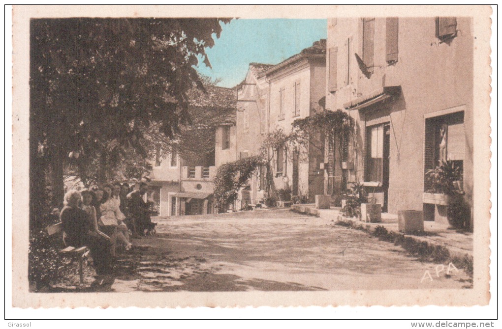 CPA MONCLAR DE QUERCY 82 PROMENADE ANIMATION BANC APA POUX 16 - Montclar De Quercy