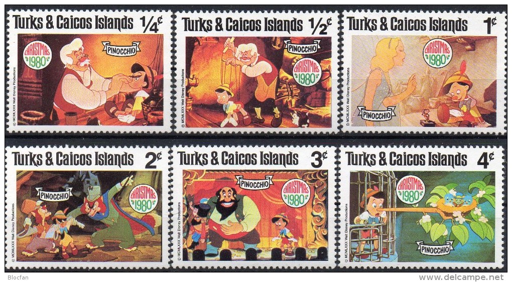 Mickymaus Friends Christmas 1980 Turks-/Caicos Inseln 503-8 ** 4€ Walt Disney Figur Filmbilder Comic Micky-mouse Caribic - Turks & Caicos (I. Turques Et Caïques)