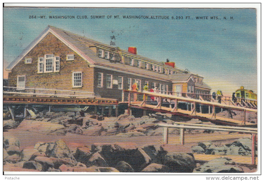 Mt. Washington Club - White Mountains New Hampshire - Stamp & Postmark 1939 - 2 Scans - VG Condition - White Mountains