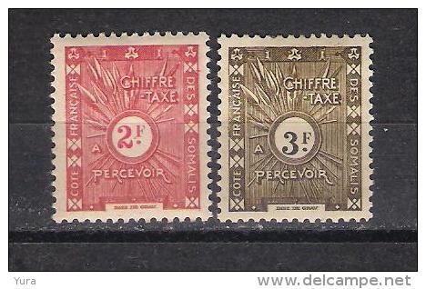 French Somali Coast Y/T   Nr Taxe 42*/43* (a6p7) - Neufs