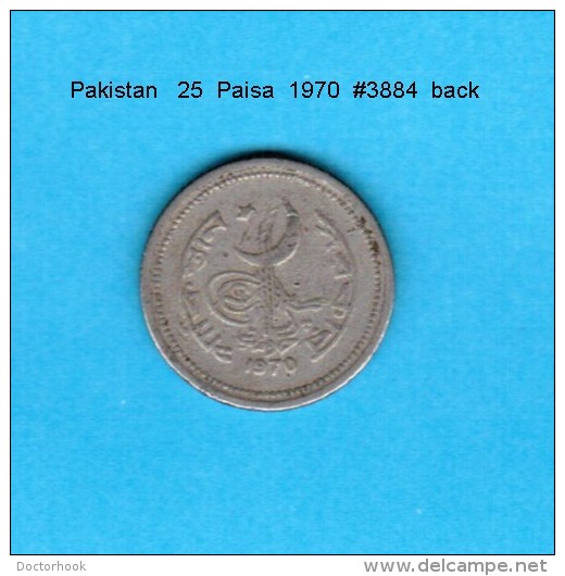 PAKISTAN    25  PAISA  1970   (KM # 30) - Pakistán