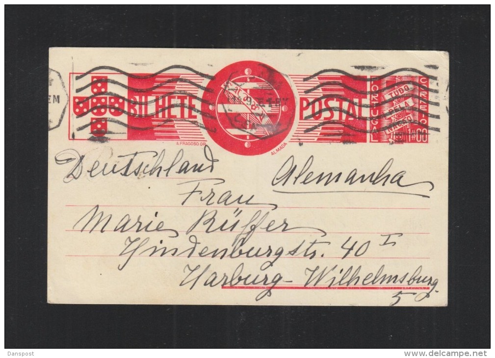Portugal Stationery 1936 To Germany - Postal Stationery