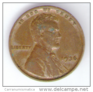 STATI UNITI ONE CENT 1936 - 1909-1958: Lincoln, Wheat Ears Reverse