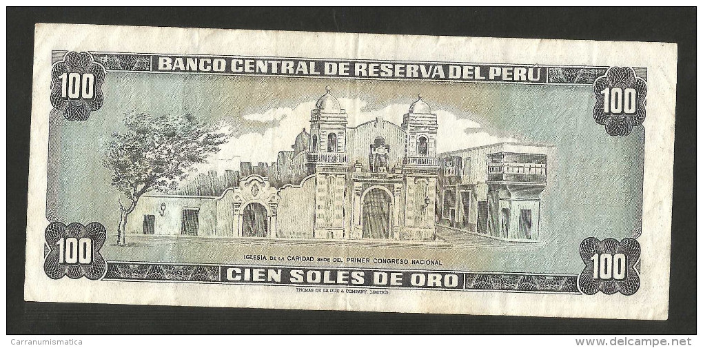 [NC] PERU' - BANCO CENTRAL De RESERVA Del PERU' - 100 SOLES (1974) - Pérou
