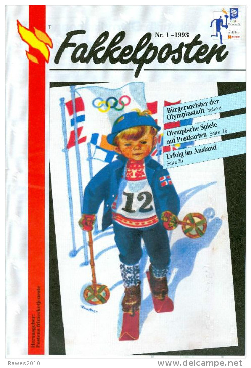 Norwegen Fakkelposten Nr. 1-1993 Olympische Spiele Lillehammer 1994 Ausgabe Der Norwegischen Post - Inverno1994: Lillehammer