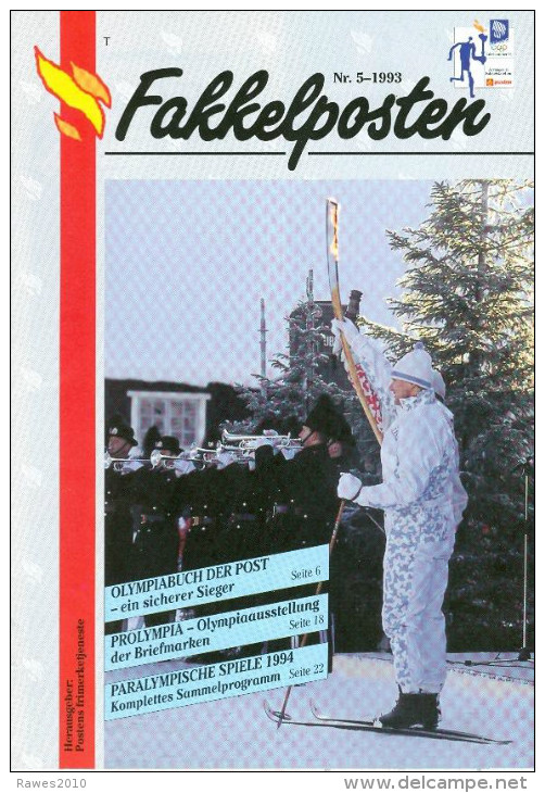 Norwegen Fakkelposten Nr. 5-1993 Olympische Spiele Lillehammer 1994 Ausgabe Der Norwegischen Post In Deutscher Sprache - Invierno 1994: Lillehammer