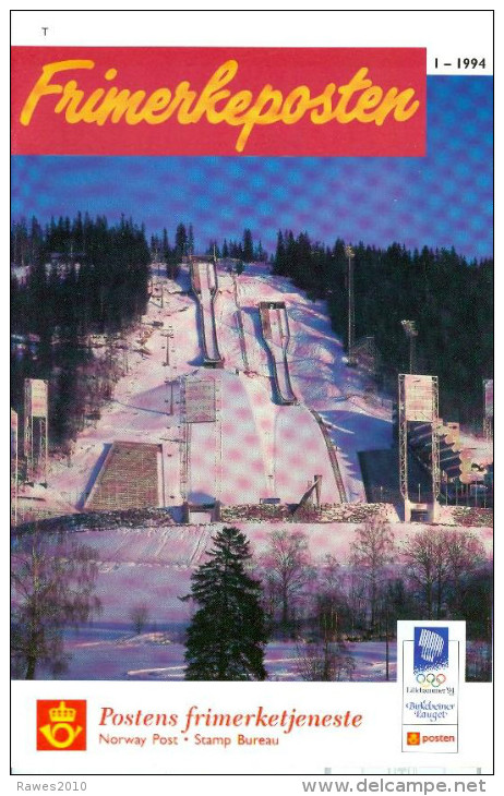 Norwegen Frimerkeposten Nr. 1-1994 Olympische Spiele Lillehammer 1994 Ausgabe Der Norwegischen Post In Deutscher Sprache - Invierno 1994: Lillehammer