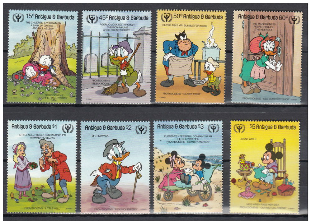 ANTIGUA AND BARBUDA DISNEY SET MNH ** NEUFS MIX - Disney