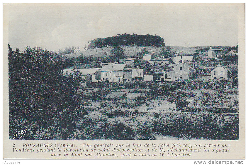 85 POUZAUGES - Vue Générale Du Bois De La Folie - Nr 2 Artaud - D20 351 - Pouzauges