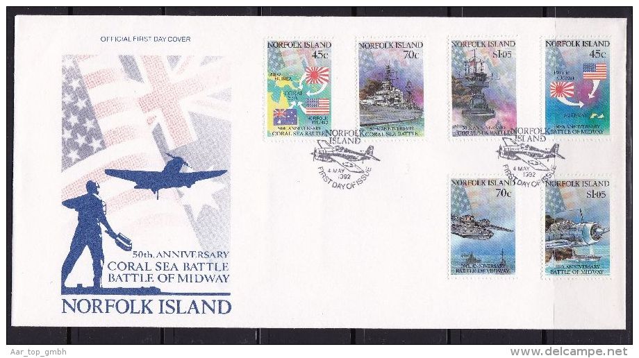 NORFOLK ISLAND 1992 Lot 3 FDC - Ile Norfolk