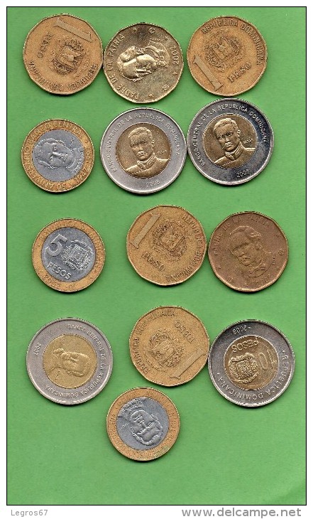 Lot De 6 Pièces République Dominicaine - Dominicana