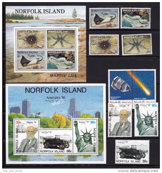 NORFOLK ISLAND 1986 Jahrgang ** Postfrisch - Norfolkinsel