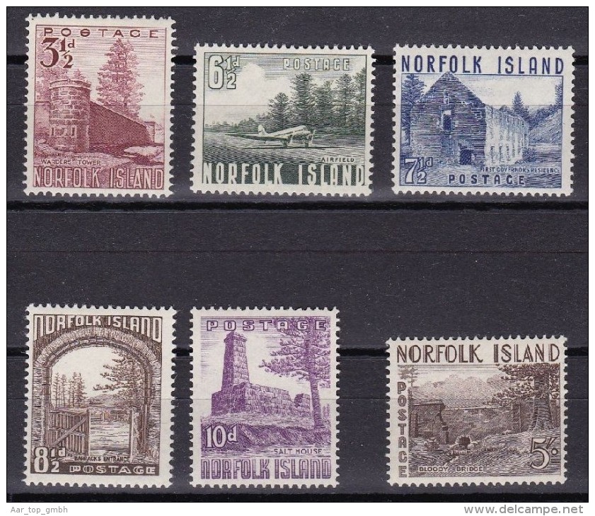 NORFOLK ISLAND 1953 Satz Mi.# 15-20 ** Postfrisch - Ile Norfolk