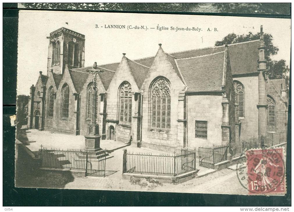 N°3  -  Lannion  ( Cote Du Nord ) - église St Jean Du Baly    Dap12 - Lannion