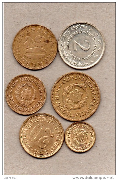 Lot De 6 Pièces Yougoslavie - Yugoslavia