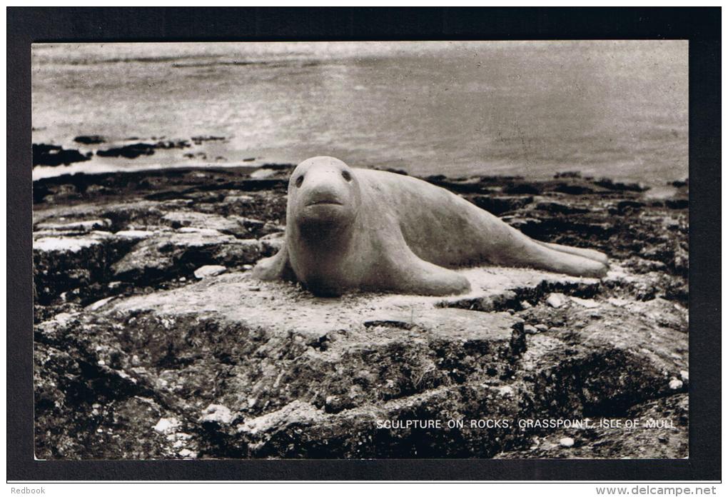 RB 973 - Real Photo Postcard - Sculpture On Rocks - Grasspoint - Isle Of Mull - Argyllshire Scotland - Argyllshire