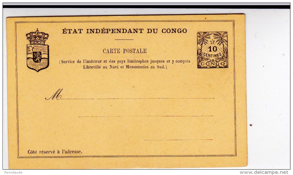 CONGO BELGE - CARTE ENTIER POSTAL NEUVE - Entiers Postaux