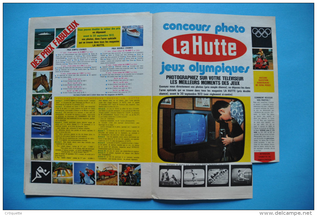 SUPPLEMENT TELE 7 JOURS - JEUX OLYMPIQUES MUNICH 1972 - COLETTE BESSON - Sonstige & Ohne Zuordnung