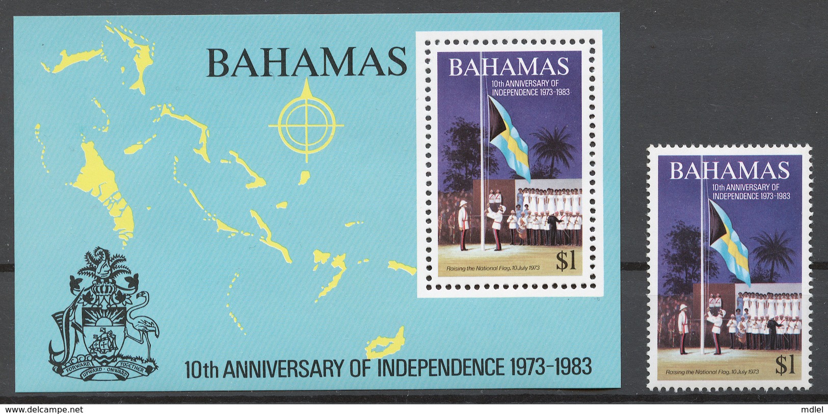 Bahamas 1983 Mi# 540+ Bl.39** INDEPENDENCE, 10th ANNIV. - Bahamas (1973-...)