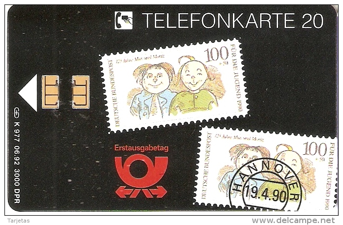 TARJETA DE ALEMANIA DE UNOS SELLOS  INFANTILES  (STAMP-SELLO) NUEVA-MINT - Timbres & Monnaies