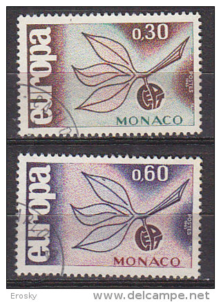 Q6770 - MONACO Yv N°675/76 - Usados