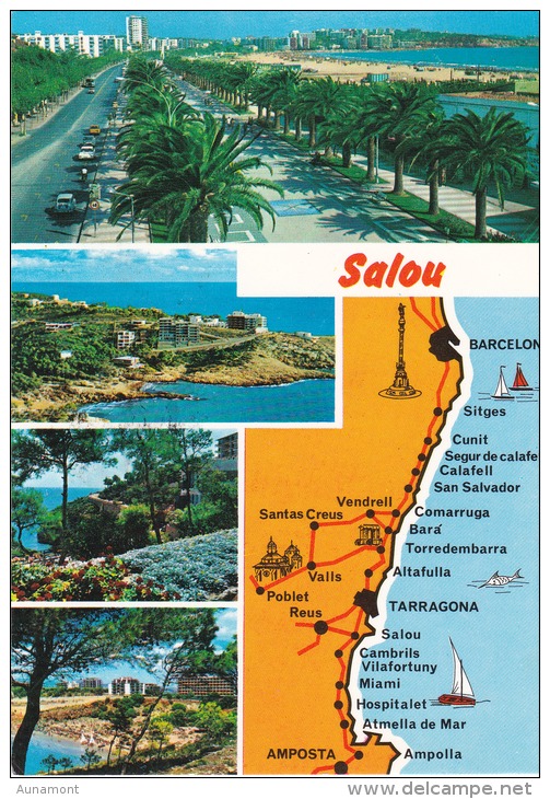 España--Tarragona--1986--Salou --Diversos Aspectos De La Villa-a, Boy D'Arcy, Francia - Mapas