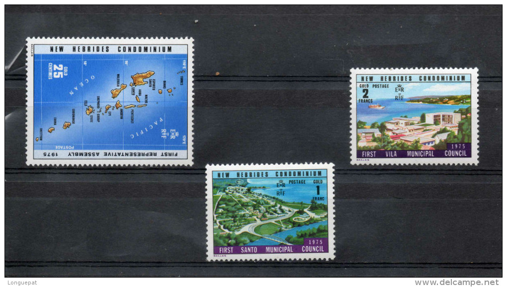 NOUVELLES-HEBRIDES : 1eres Assemblées Représentatives : Assemblée Représentaive, Municipalité De Luganville  - Anglais - Unused Stamps