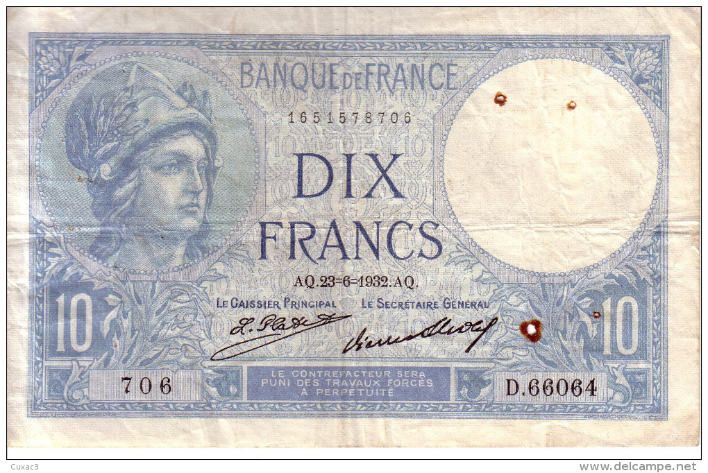 France - 11 Francs Minerve - Aq.23/6/1936 .aq - - 10 F 1916-1942 ''Minerve''