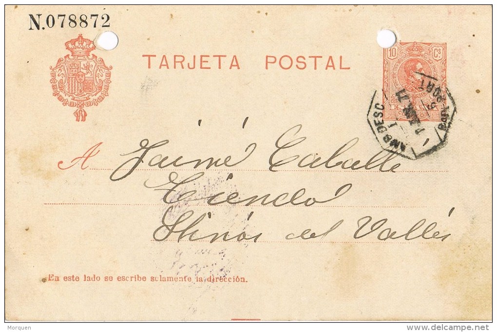 7175. Entero Postal GRANOLLERS (barcelona) 1911. AMBULANTE - 1850-1931